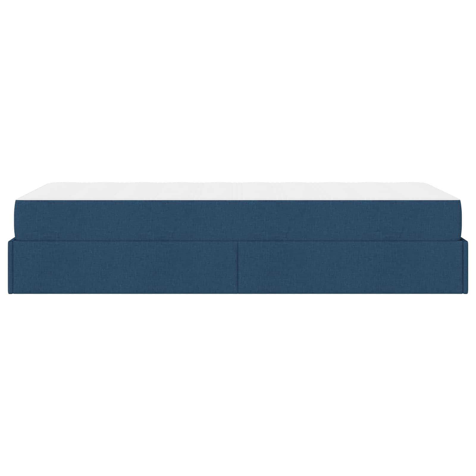 Σκελετός κρεβατιού με στρώμα με στρώμα 2 pcs Μπλε ύφασμα