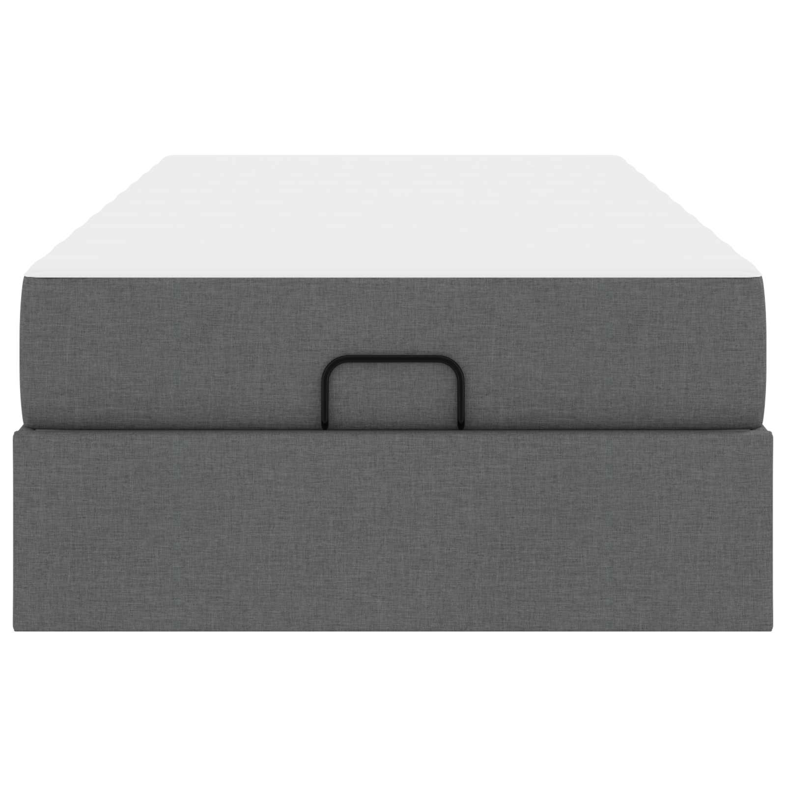 Σκελετός κρεβατιού με στρώμα 2 pcs Σκούρο Γκρι ύφασμα