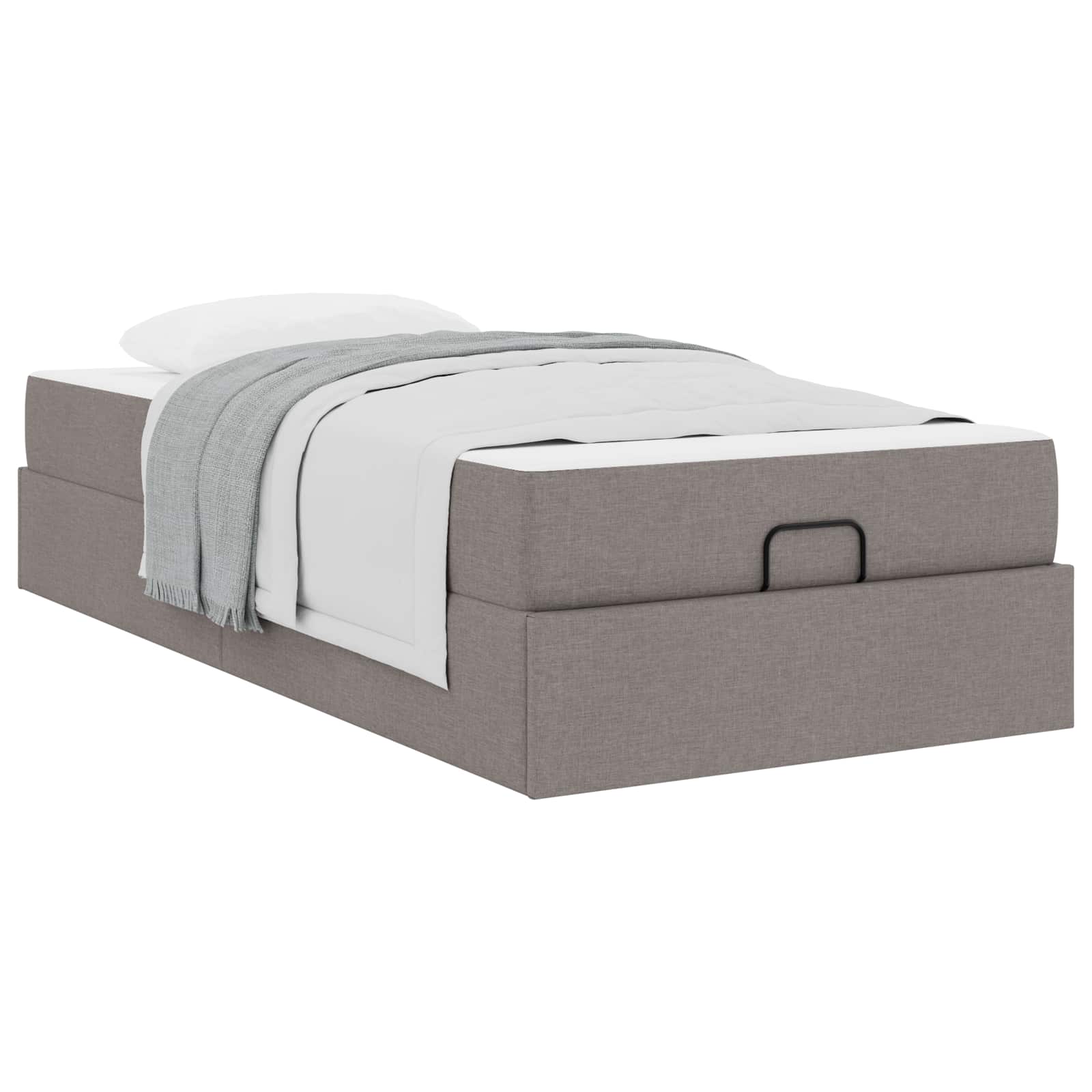 Σκελετός κρεβατιού με στρώμα 2 pcs Taupe ύφασμα