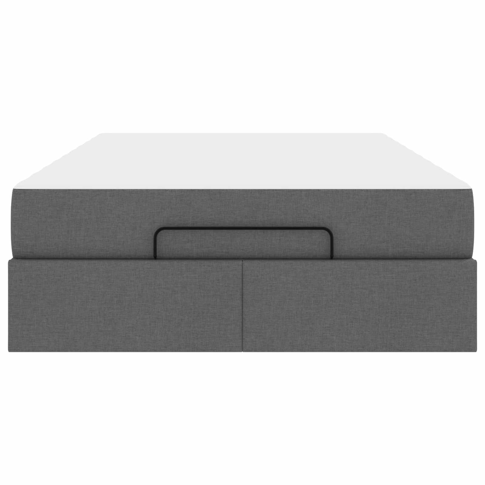 Σκελετός κρεβατιού με στρώμα με στρώμα 2 pcs Σκούρο Γκρι ύφασμα - Pakobazaar