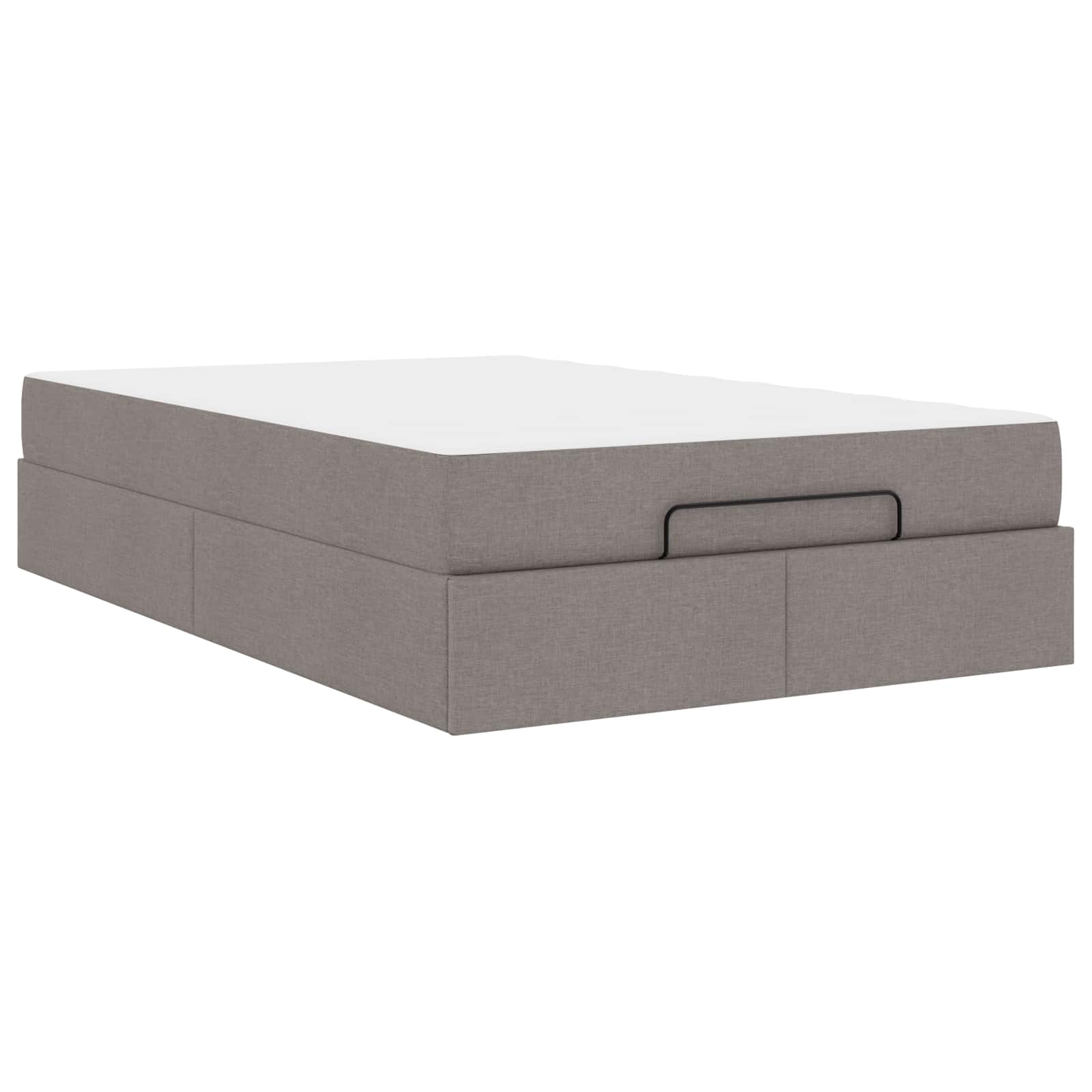 Σκελετός κρεβατιού με στρώμα με στρώμα 2 pcs Taupe ύφασμα - Pakobazaar
