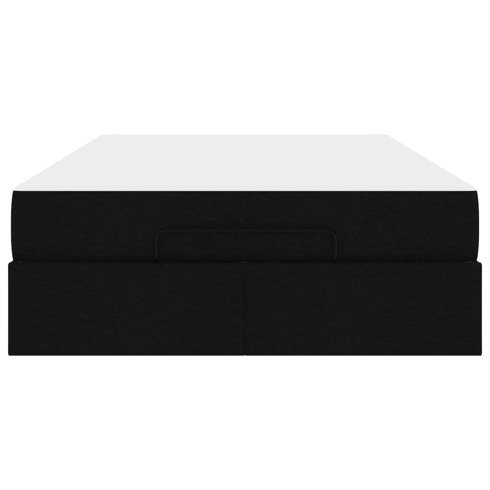 Σκελετός κρεβατιού με στρώμα με στρώμα 2 pcs Μαύρο ύφασμα - Pakobazaar