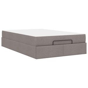 Σκελετός κρεβατιού με στρώμα με στρώμα 2 pcs Taupe ύφασμα - Pakobazaar