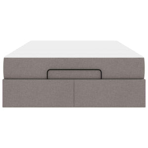 Σκελετός κρεβατιού με στρώμα με στρώμα 2 pcs Taupe ύφασμα - Pakobazaar