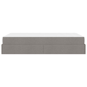 Σκελετός κρεβατιού με στρώμα με στρώμα 2 pcs Taupe ύφασμα - Pakobazaar