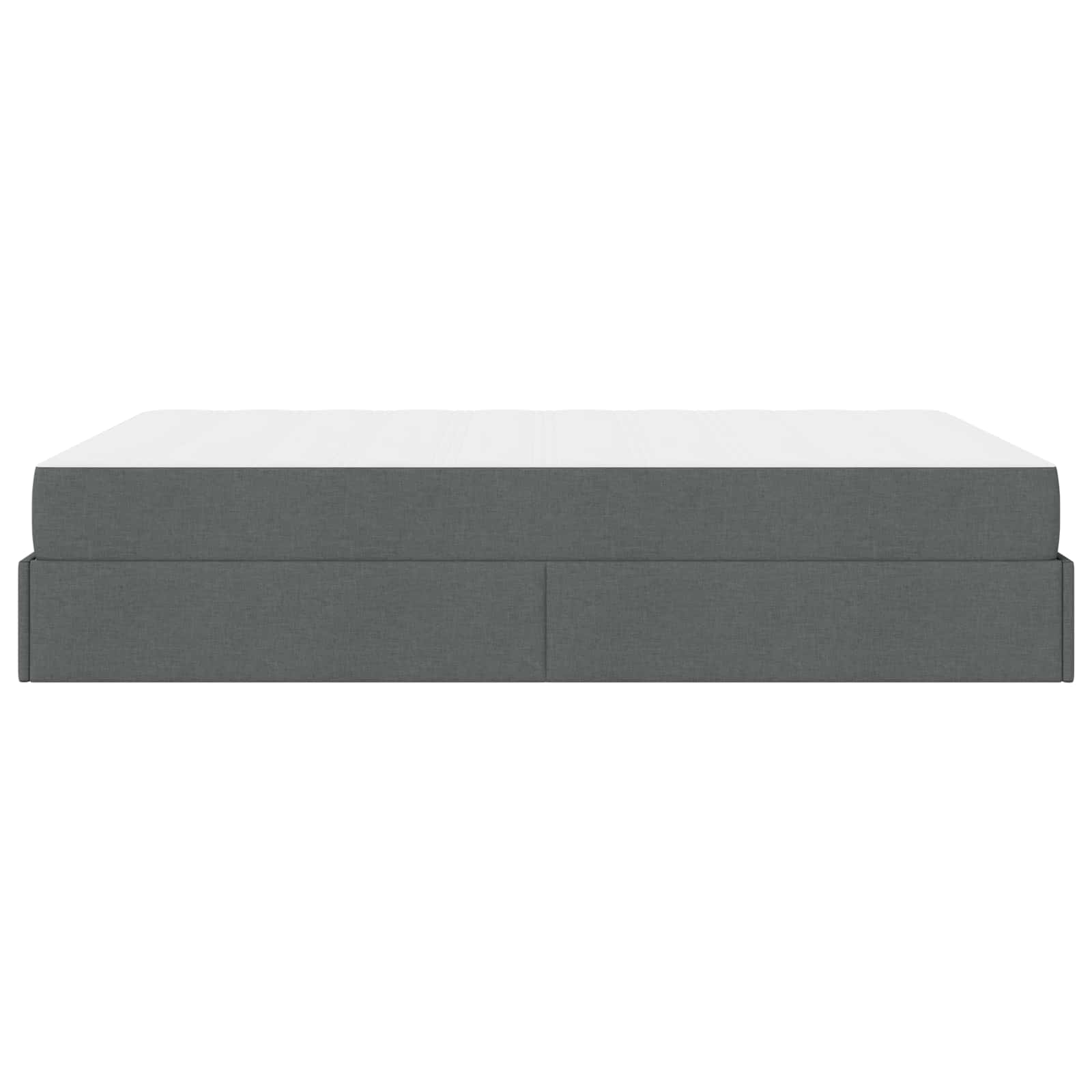 Σκελετός κρεβατιού με στρώμα 2 pcs Σκούρο Γκρι ύφασμα
