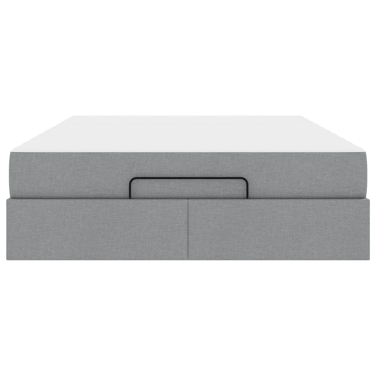 Σκελετός κρεβατιού με στρώμα 2 pcs Ανοιχτό γκρι ύφασμα