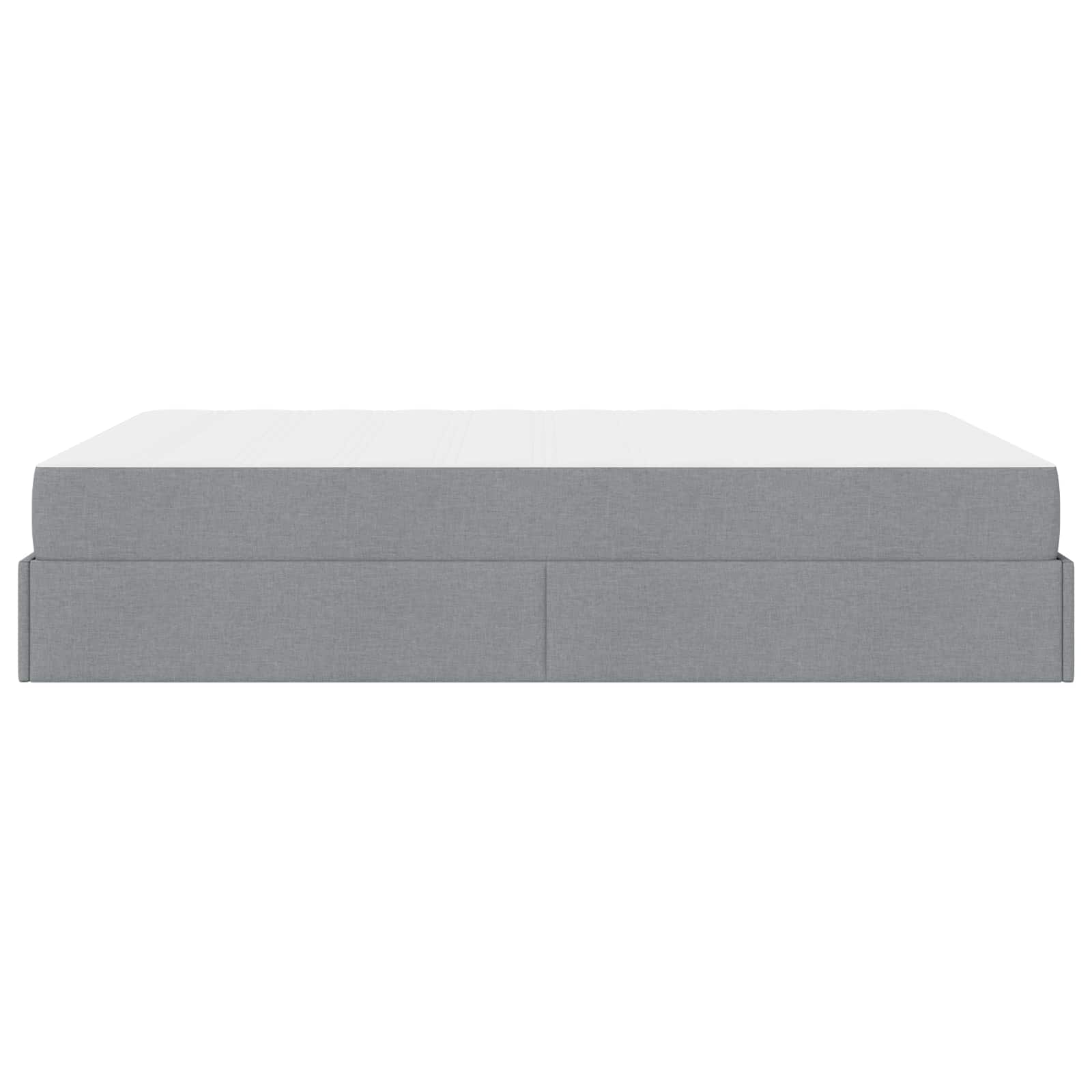 Σκελετός κρεβατιού με στρώμα 2 pcs Ανοιχτό γκρι ύφασμα