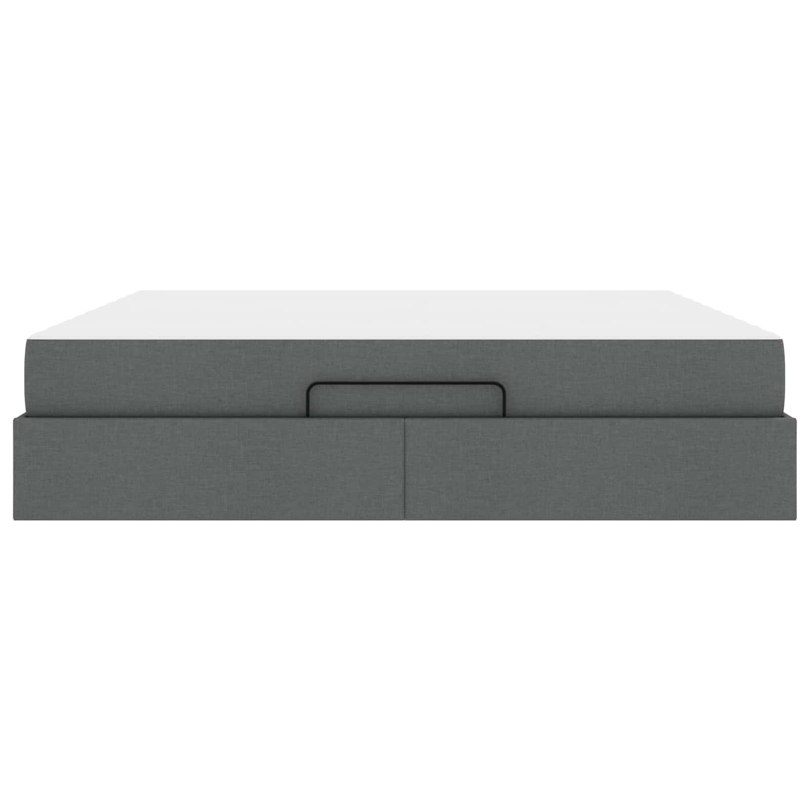 Σκελετός κρεβατιού με στρώμα 2 pcs Σκούρο Γκρι ύφασμα