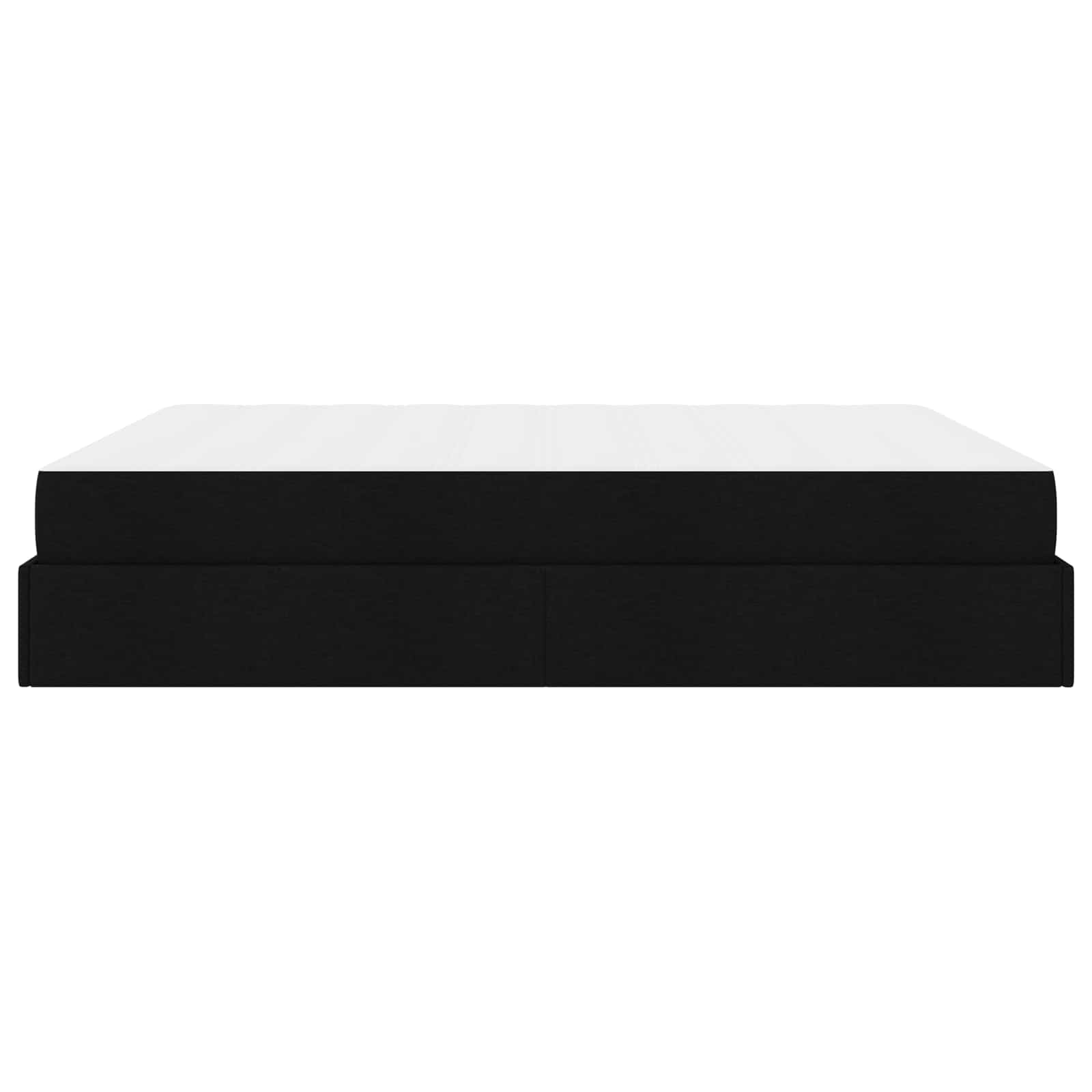 Σκελετός κρεβατιού με στρώμα με στρώμα 2 pcs Μαύρο ύφασμα - Pakobazaar