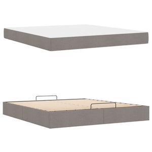 Σκελετός κρεβατιού με στρώμα με στρώμα 2 pcs Taupe ύφασμα - Pakobazaar