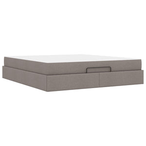Σκελετός κρεβατιού με στρώμα με στρώμα 2 pcs Taupe ύφασμα - Pakobazaar