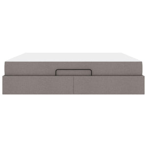 Σκελετός κρεβατιού με στρώμα με στρώμα 2 pcs Taupe ύφασμα - Pakobazaar
