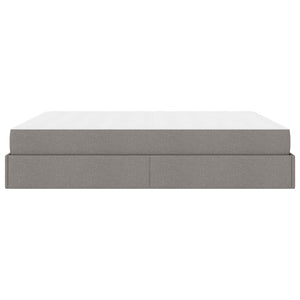 Σκελετός κρεβατιού με στρώμα με στρώμα 2 pcs Taupe ύφασμα - Pakobazaar