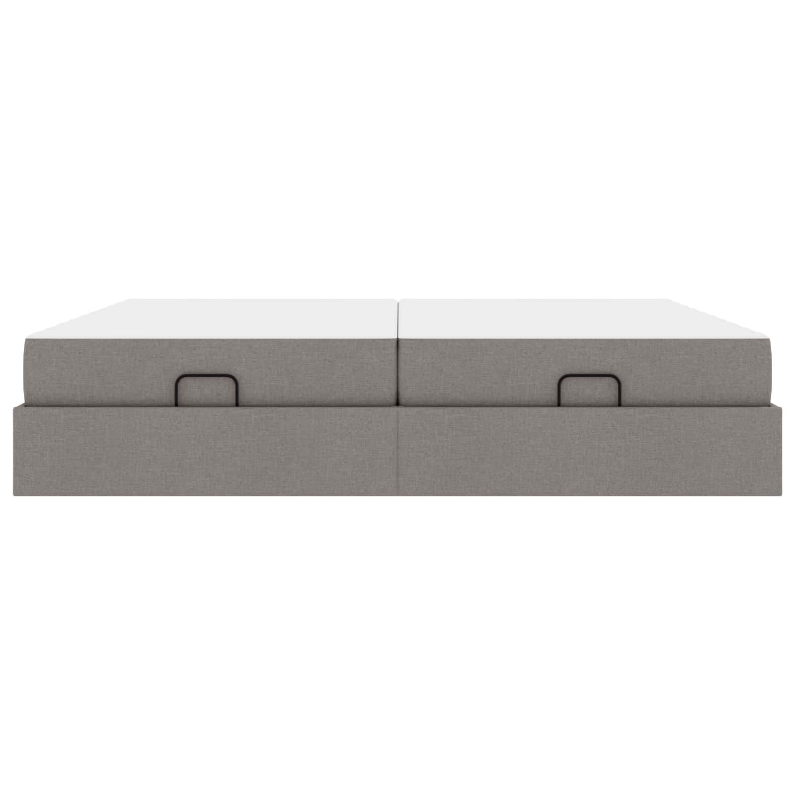 Σκελετός κρεβατιού με στρώμα με στρώμα 2 pcs Taupe ύφασμα - Pakobazaar