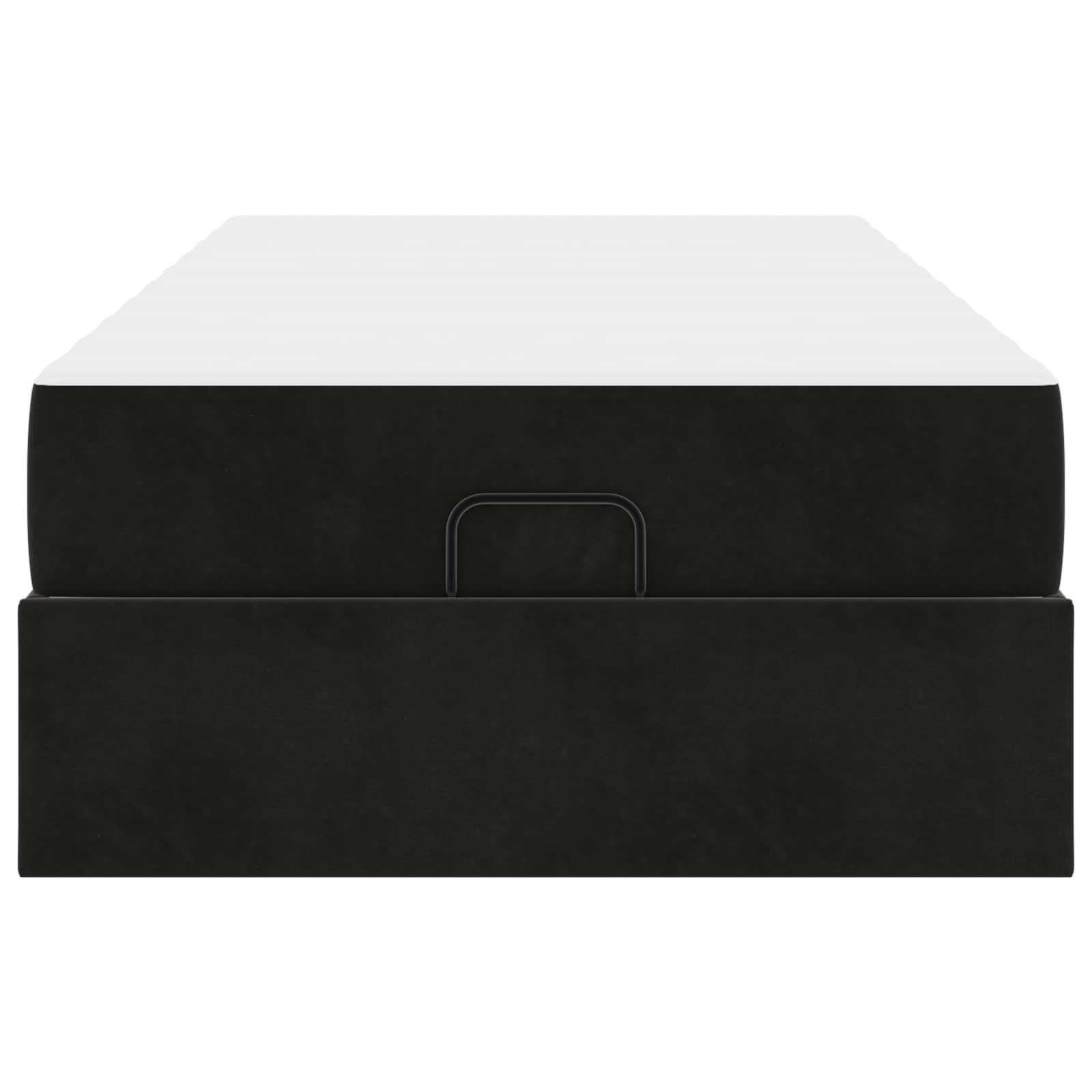 Σκελετός κρεβατιού με στρώμα με στρώμα 2 pcs Μαύρο Βελούδο - Pakobazaar