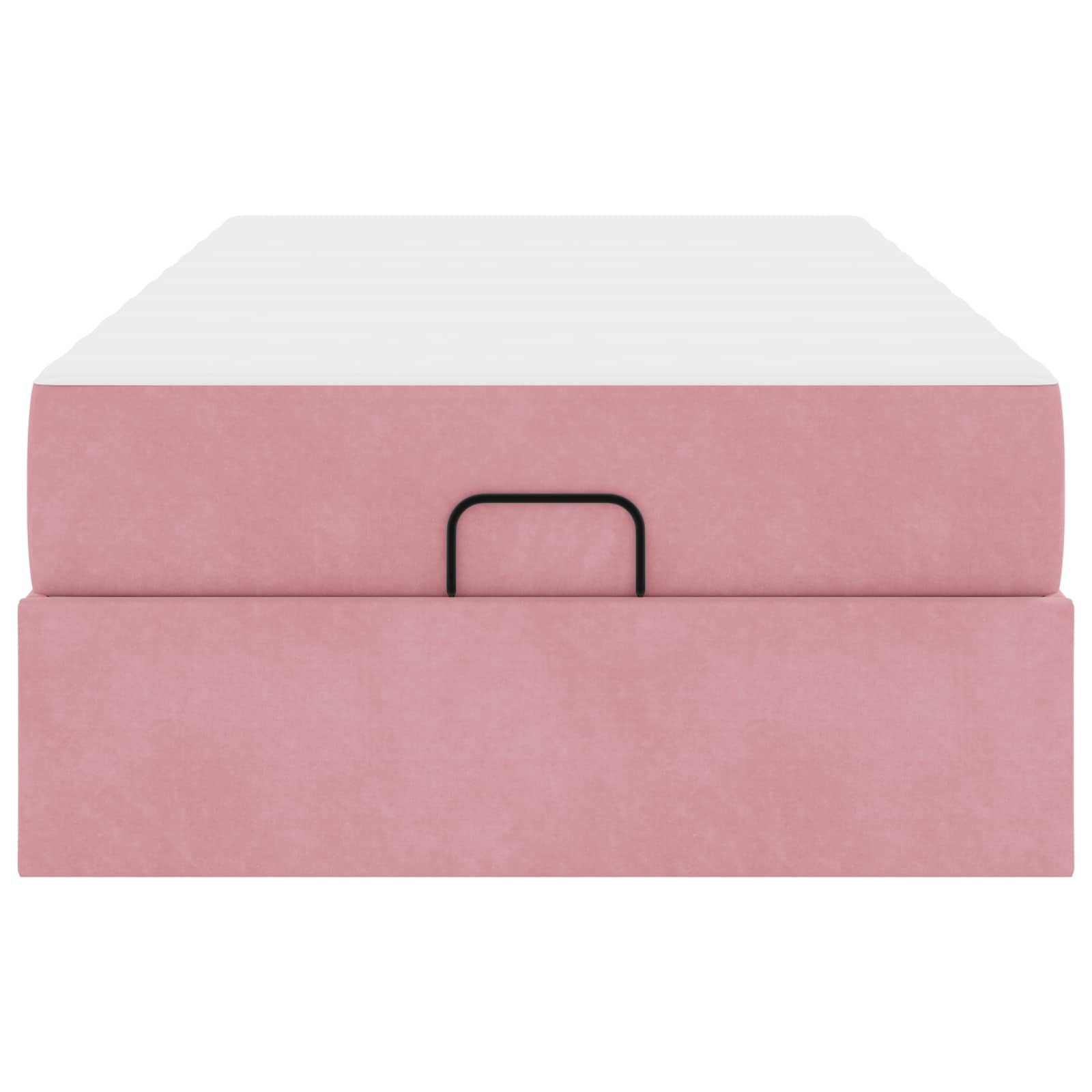 Σκελετός κρεβατιού με στρώμα με στρώμα 2 pcs Ροζ Βελούδο - Pakobazaar