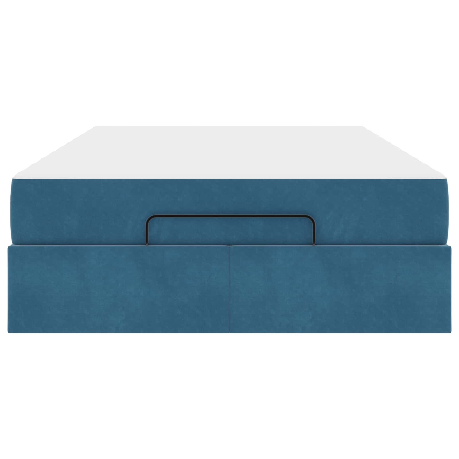 Σκελετός κρεβατιού με στρώμα με στρώμα 2 pcs Μπλε Βελούδο - Pakobazaar