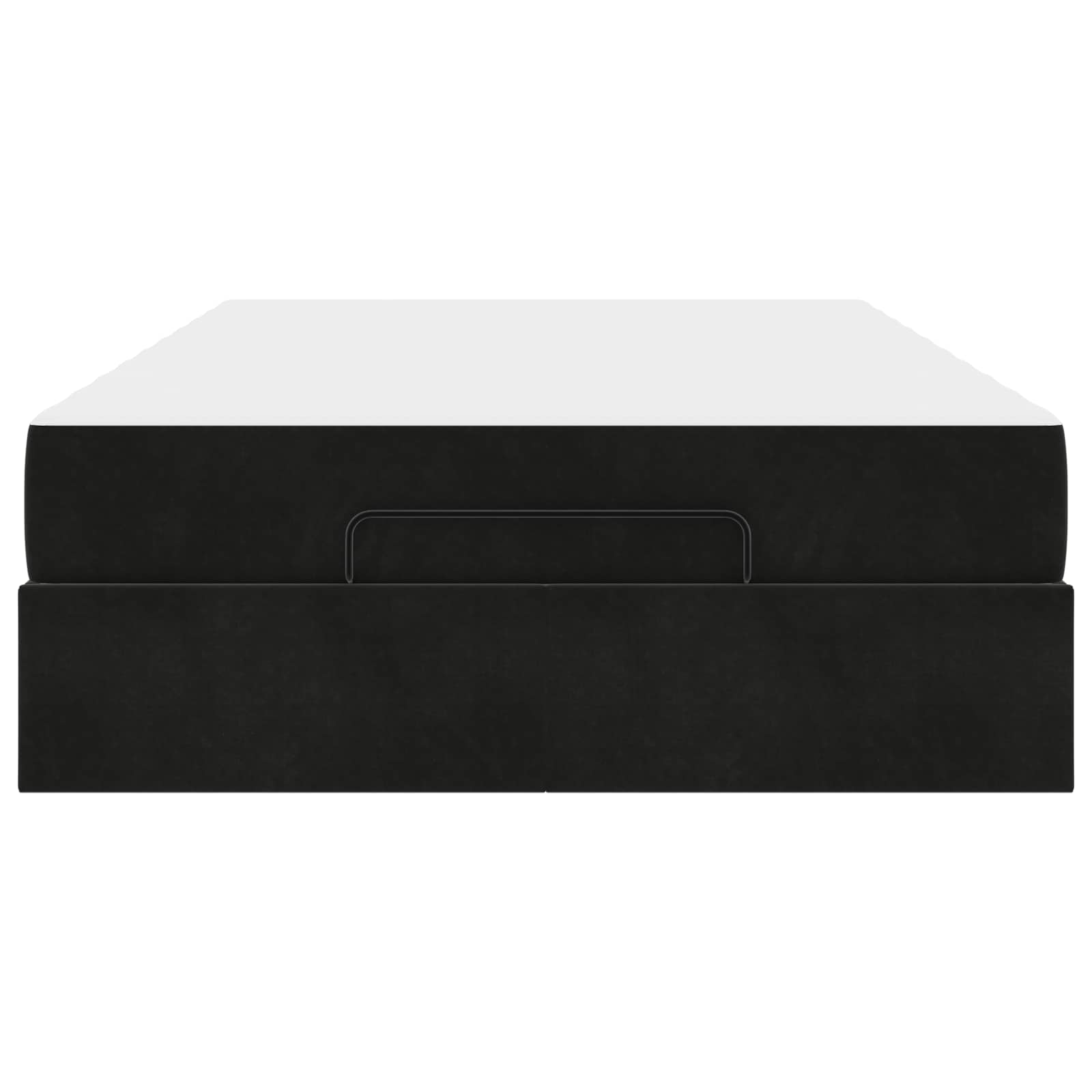 Σκελετός κρεβατιού με στρώμα με στρώμα 2 pcs Μαύρο Βελούδο