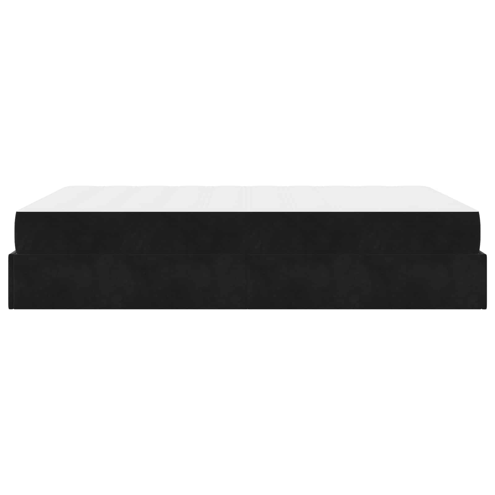 Σκελετός κρεβατιού με στρώμα με στρώμα 2 pcs Μαύρο Βελούδο - Pakobazaar