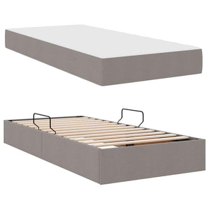 Κρεβάτι με αποθηκευτικό χώρο και στρώμα Taupe 90 x 190 cm