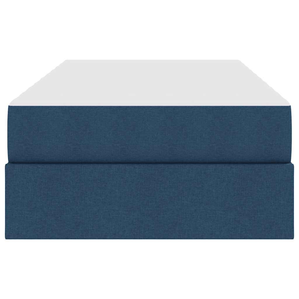 Κρεβάτι με αποθηκευτικό χώρο και στρώμα Μπλε 90 x 200 cm