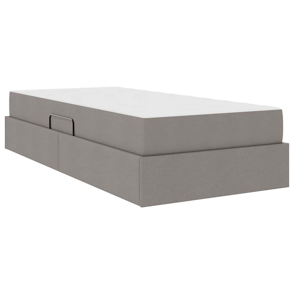 Κρεβάτι με αποθηκευτικό χώρο και στρώμα Taupe 100 x 200 cm