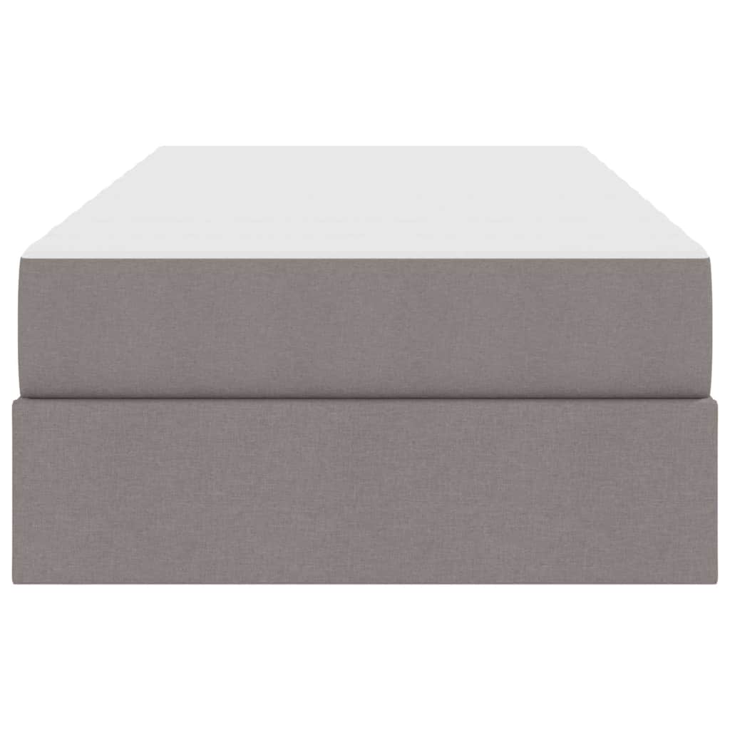 Κρεβάτι με αποθηκευτικό χώρο και στρώμα Taupe 100 x 200 cm