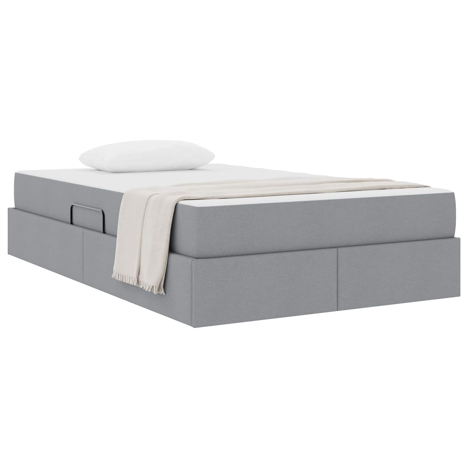 Κρεβάτι με αποθηκευτικό χώρο και στρώμα με στρώμα Ανοιχτό γκρι - Pakobazaar