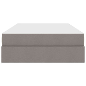 Κρεβάτι με αποθηκευτικό χώρο και στρώμα Taupe 120 x 200 cm - Pakobazaar