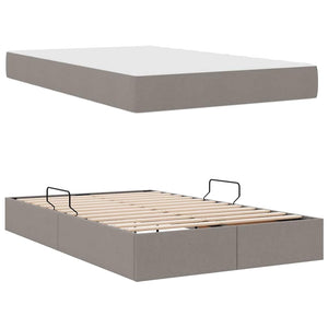 Κρεβάτι με αποθηκευτικό χώρο και στρώμα Taupe 120 x 200 cm - Pakobazaar