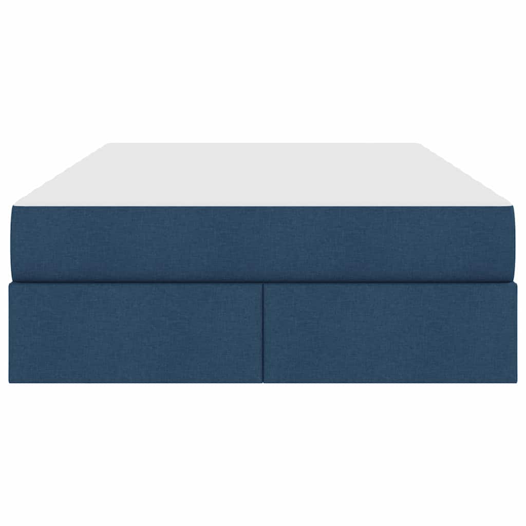 Κρεβάτι με αποθηκευτικό χώρο και στρώμα Μπλε 120 x 200 cm