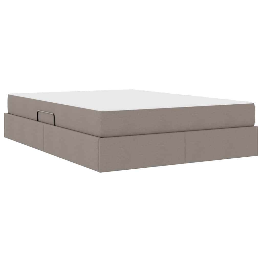 Κρεβάτι με αποθηκευτικό χώρο και στρώμα Taupe 140 x 190 cm