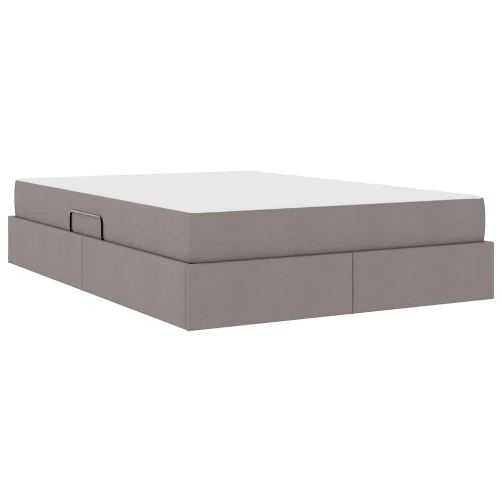 Κρεβάτι με αποθηκευτικό χώρο και στρώμα Taupe 140 x 190 cm
