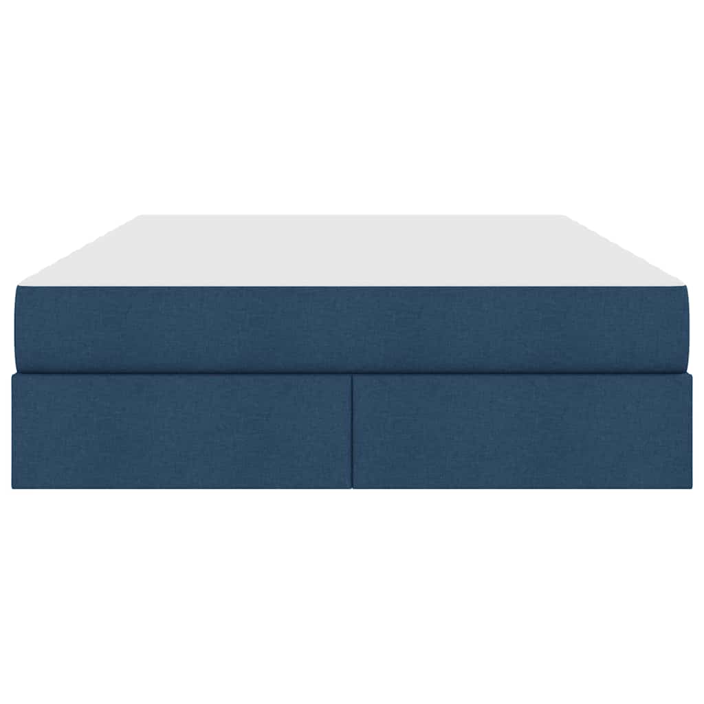 Κρεβάτι με αποθηκευτικό χώρο και στρώμα Μπλε 140 x 190 cm