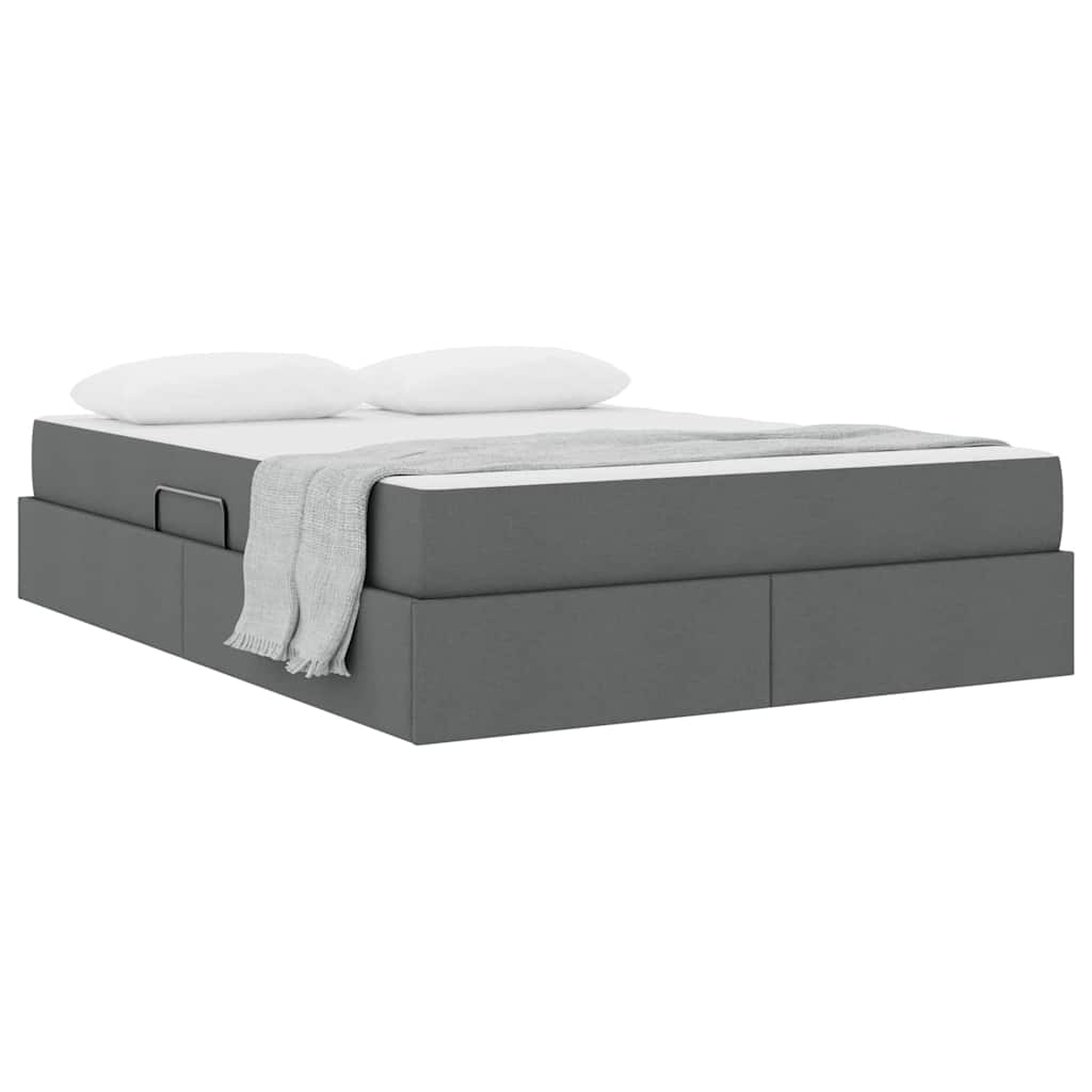Κρεβάτι με αποθηκευτικό χώρο και στρώμα με στρώμα Σκούρο Γκρι