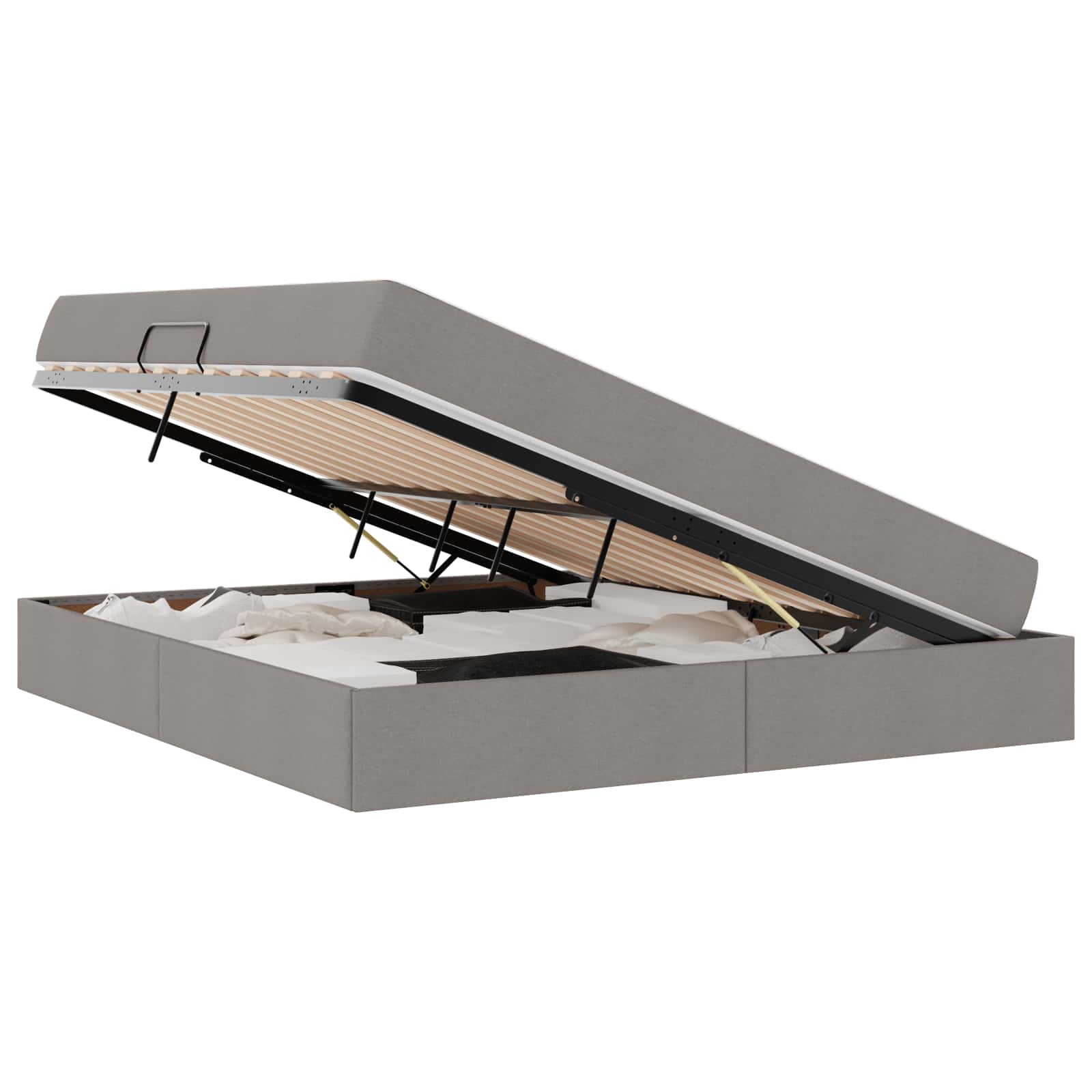 Κρεβάτι με αποθηκευτικό χώρο και στρώμα Taupe 160 x 200 cm