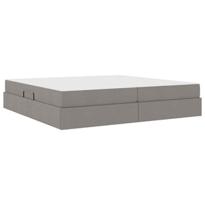 Κρεβάτι με αποθηκευτικό χώρο και στρώμα Taupe 200 x 200 cm