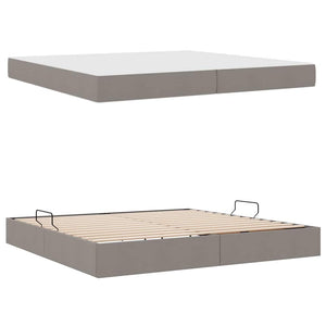Κρεβάτι με αποθηκευτικό χώρο και στρώμα Taupe 200 x 200 cm