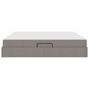 Κρεβάτι με αποθηκευτικό χώρο και στρώμα Taupe 200 x 200 cm