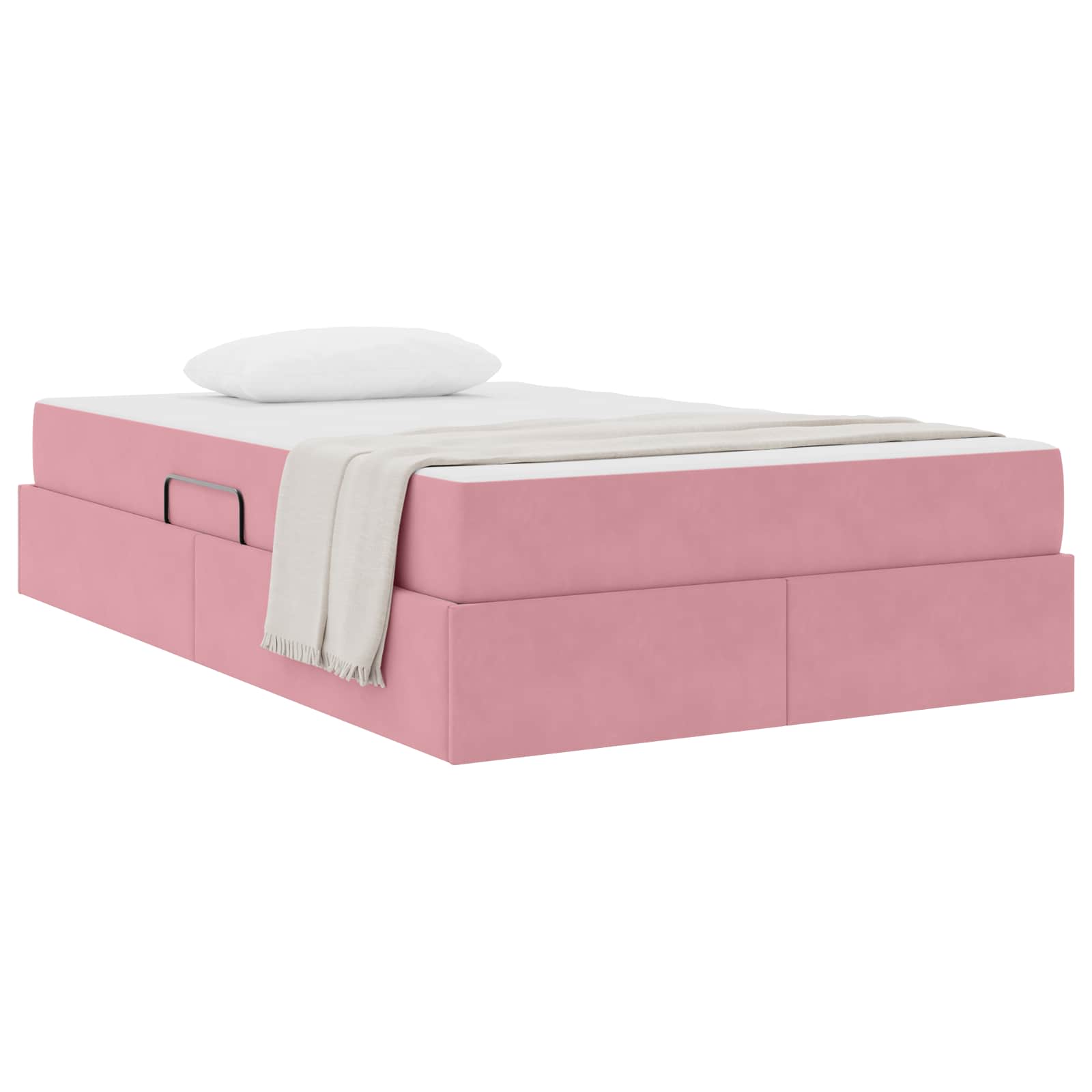 Κρεβάτι με αποθηκευτικό χώρο και στρώμα Ροζ 120 x 190 cm