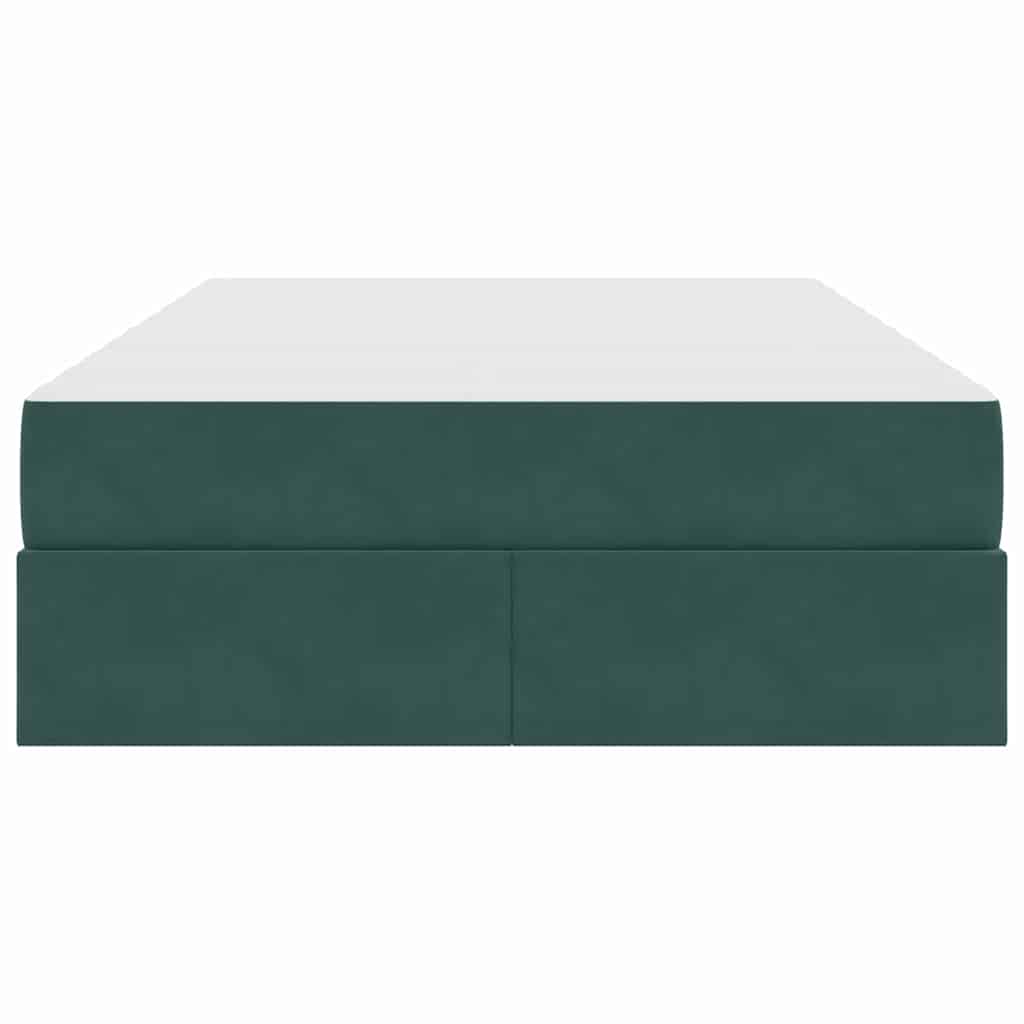 Κρεβάτι με αποθηκευτικό χώρο και στρώμα Σκούρο Πράσινο