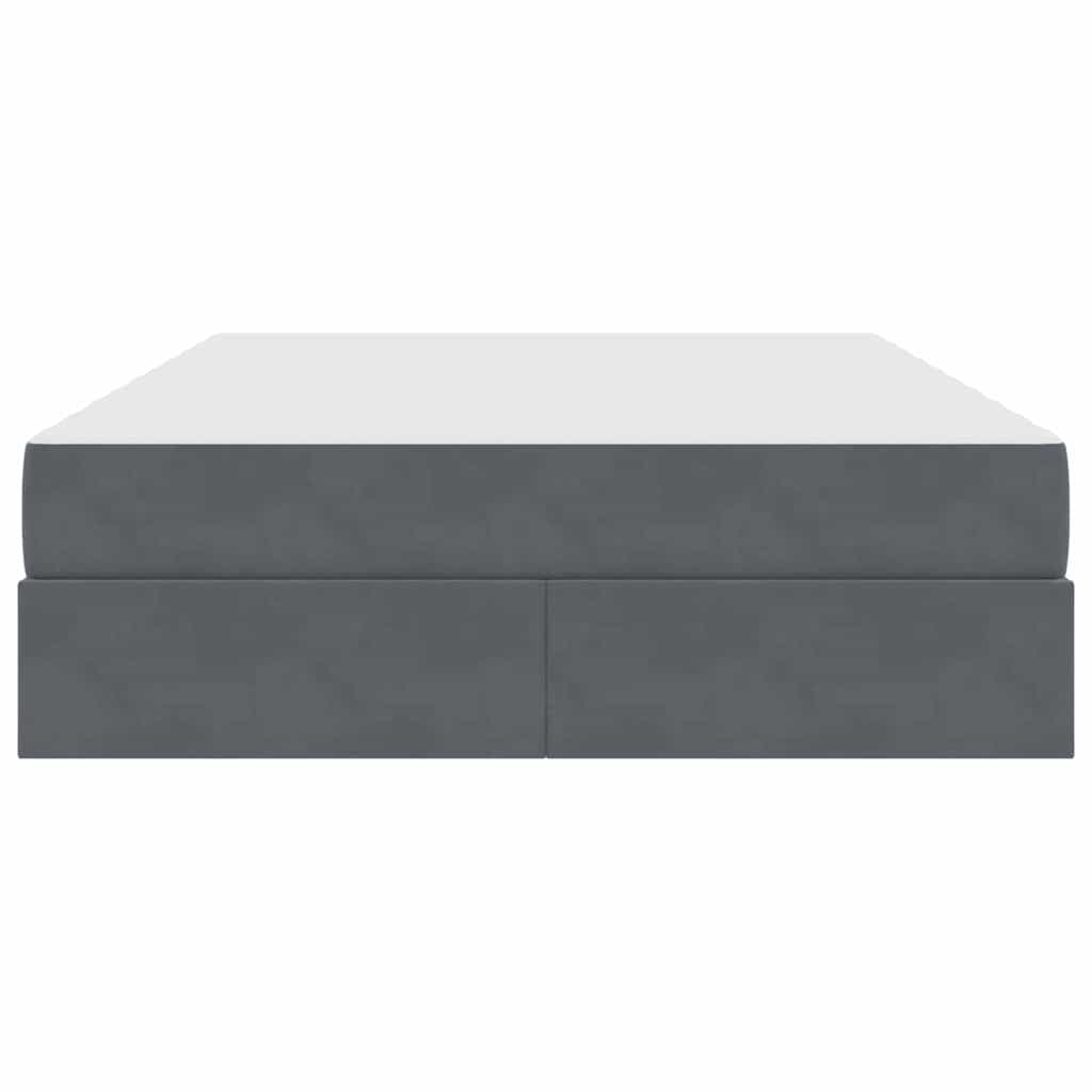Κρεβάτι με αποθηκευτικό χώρο και στρώμα με στρώμα Σκούρο Γκρι