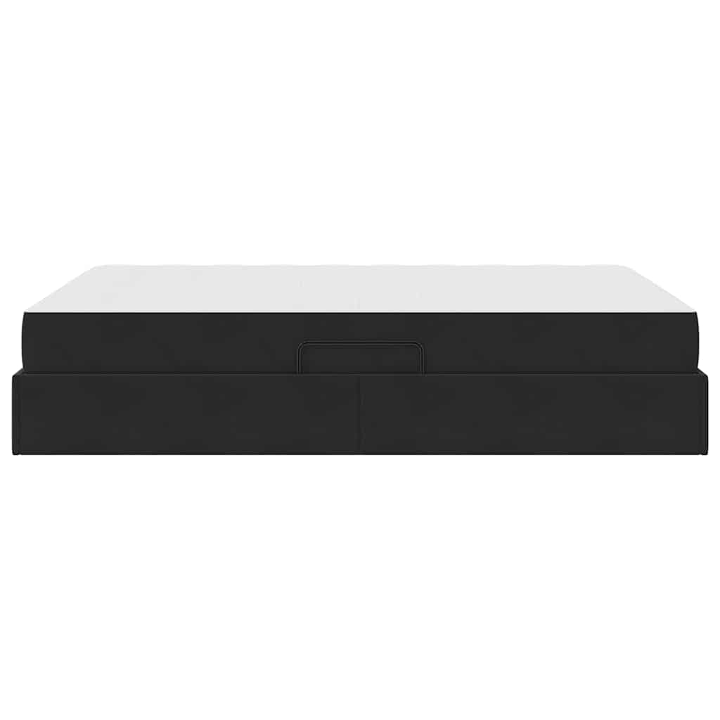 Κρεβάτι με αποθηκευτικό χώρο και στρώμα Μαύρο 140 x 190 cm - Pakobazaar