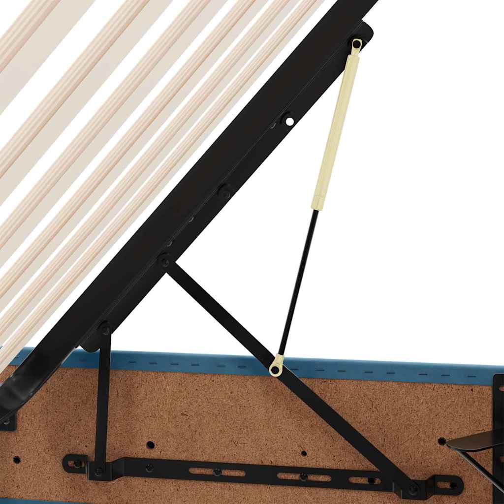 Κρεβάτι με αποθηκευτικό χώρο και στρώμα με στρώμα Σκούρο Μπλε - Pakobazaar