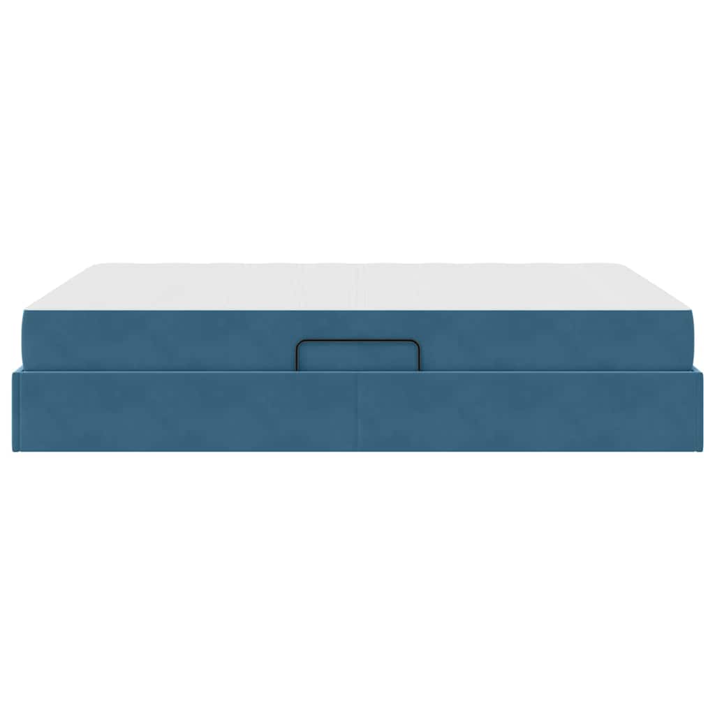 Κρεβάτι με αποθηκευτικό χώρο και στρώμα με στρώμα Σκούρο Μπλε - Pakobazaar