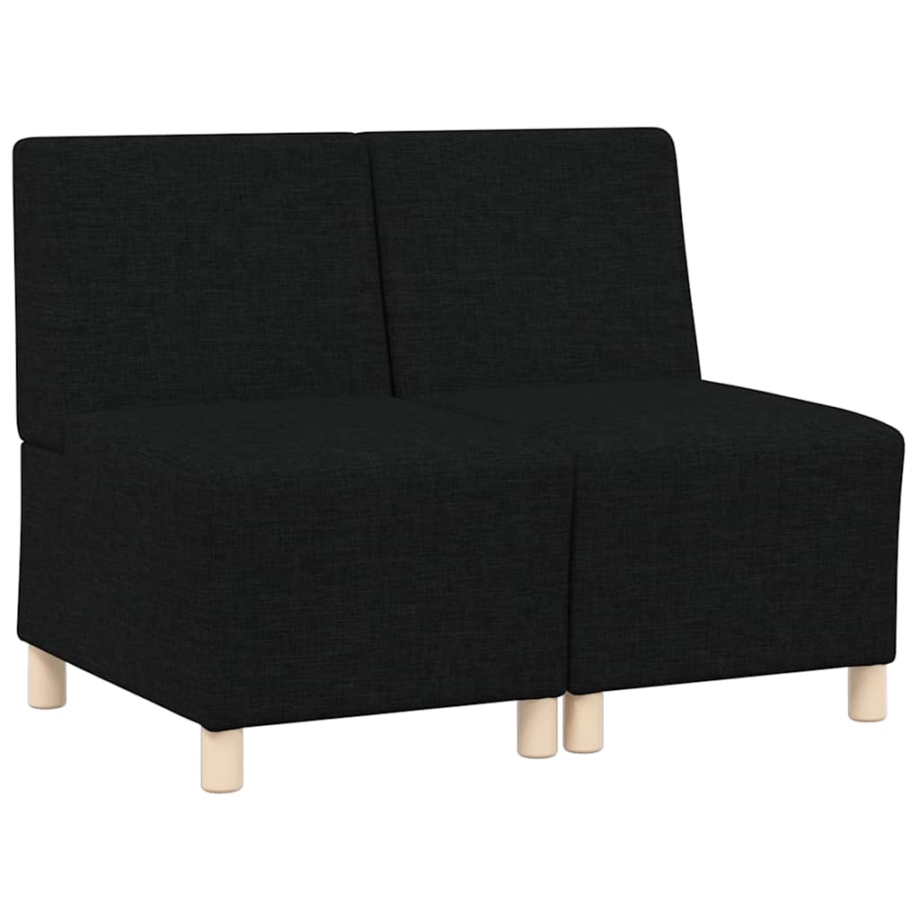 Μοναδικός Καναπές χωρίς Χερούλια 2 pcs Μαύρο 55 x 74 x 82 εκ.