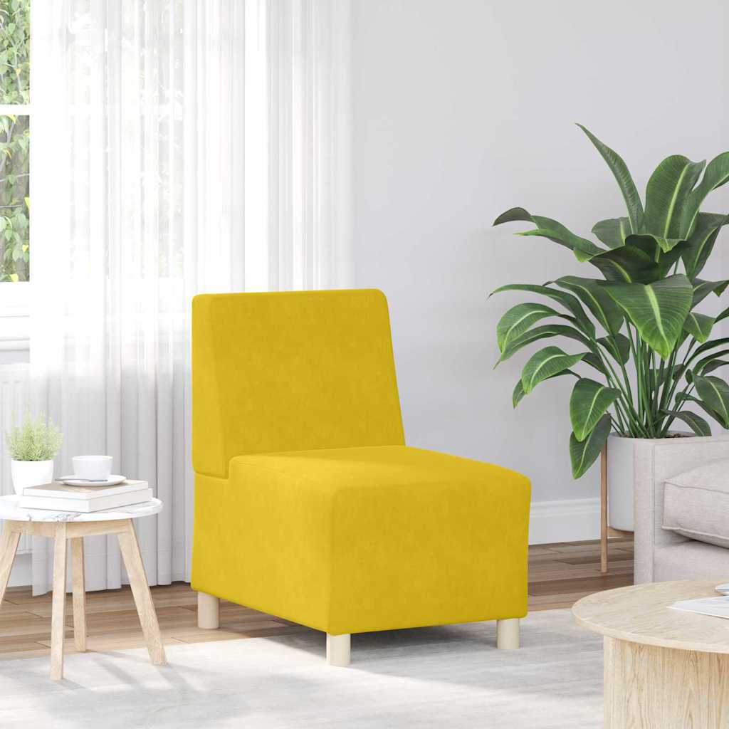 Μοναδικός Καναπές χωρίς Χερούλια 2 pcs Κίτρινο 55 x 74 x 82 εκ. - Pakobazaar