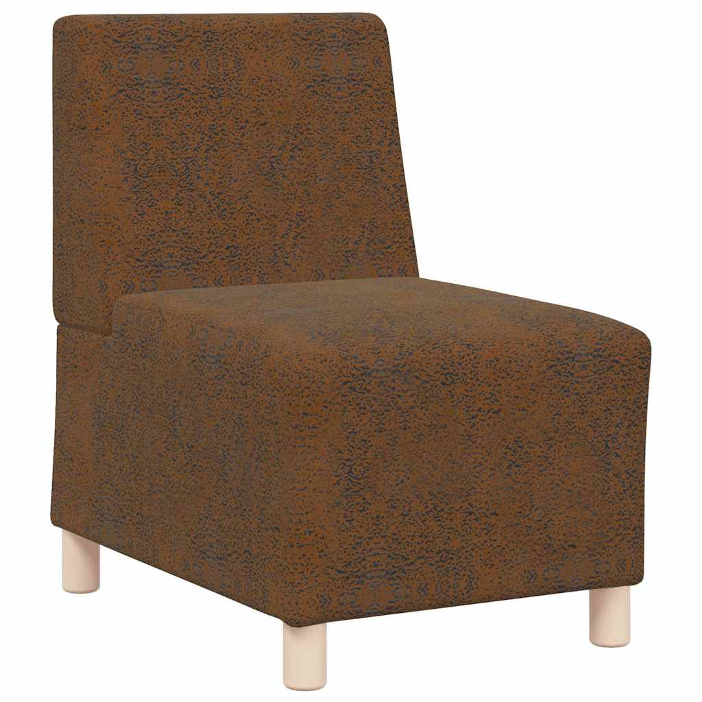 Μοναδικός Καναπές χωρίς Χερούλια 2 pcs Καφέ 55 x 74 x 82 εκ.