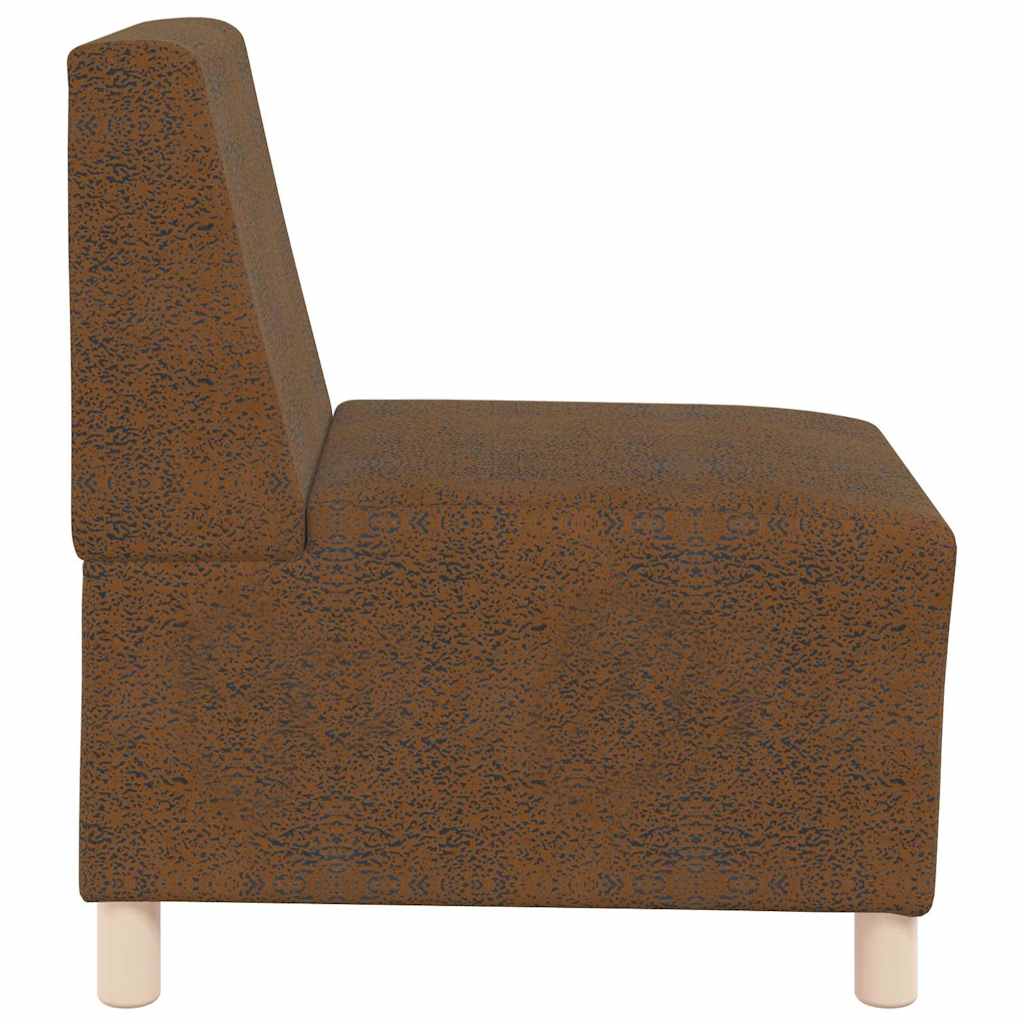 Μοναδικός Καναπές χωρίς Χερούλια 2 pcs Καφέ 55 x 74 x 82 εκ.